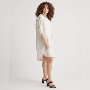 Quince 100% European Linen Shirt Dress; Medium; Sand